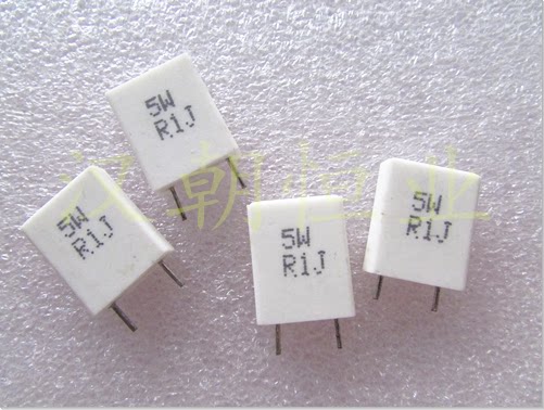 5W R1J 0.1ΩJ 0.1R 5% vertical cement resistance