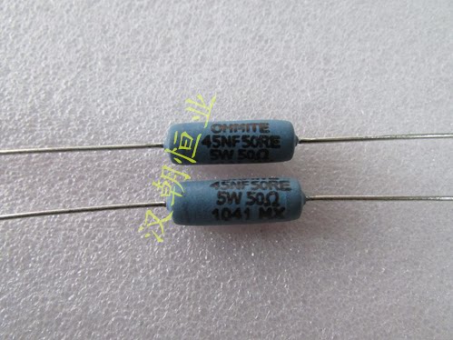 US 45NF50RE 5 0 5W 5W 50R 1% wire wound with precision axial resistance