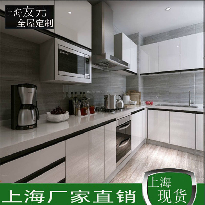 Shanghai manufacturer full house custom furniture integral whole cabinet custom hearth cabinet for home modern minimalist quartz stone countertops