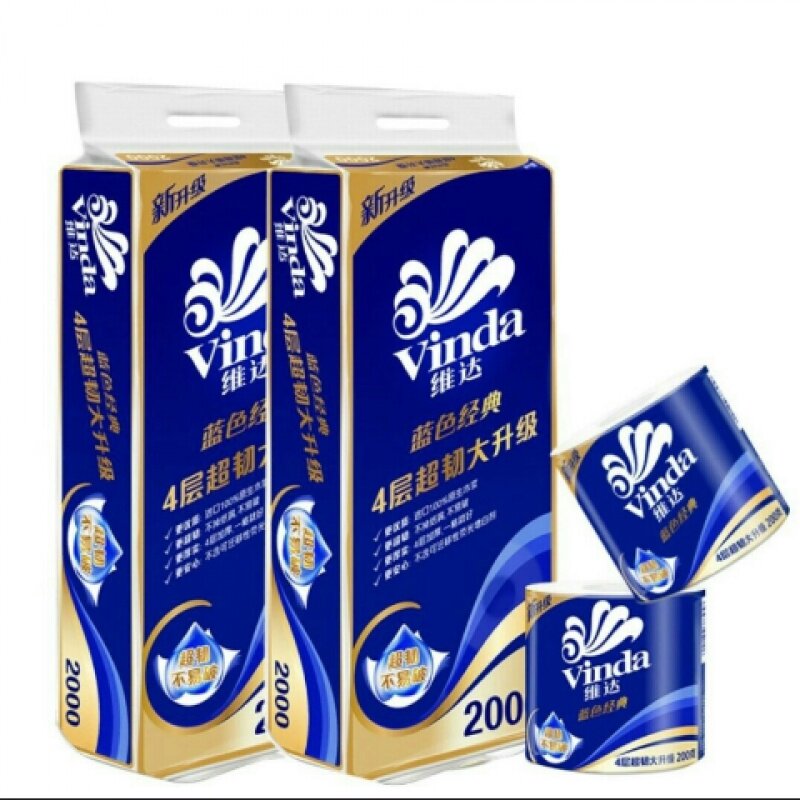Vida hollow core drum toilet paper Blue Classic 4 floors per roll 200g with core roll paper extraction toilet paper toilet paper toilet paper toilet paper toilet paper toilet paper toilet paper