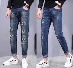 jeans ripped slim, ຄົນອັບເດດ: ແລະເບິ່ງດີ, ກະທັດຮັດເຫມາະກັບຜູ້ຊາຍເອີຣົບແລະອາເມລິກາ, ກະເປົ໋າ retro ສໍາລັບຜູ້ໃຫຍ່, ແບບ Harajuku, post-00s