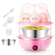 nồi lẩu điện mini của lock&lock Máy mới một năm] nồi trứng đa chức năng hấp trứng đôi tự động tắt máy khay trứng máy ăn sáng tại nhà nồi lẩu điện mini gia re