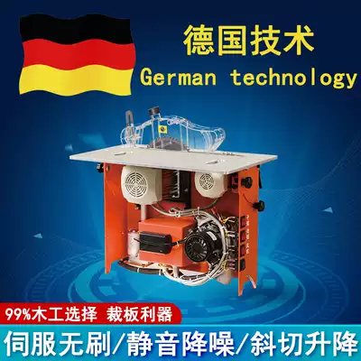 Woodworking dust-free mother and child saw multifunctional precision push table saw lifting chamfering double saw blade integrated stainless steel push table saw