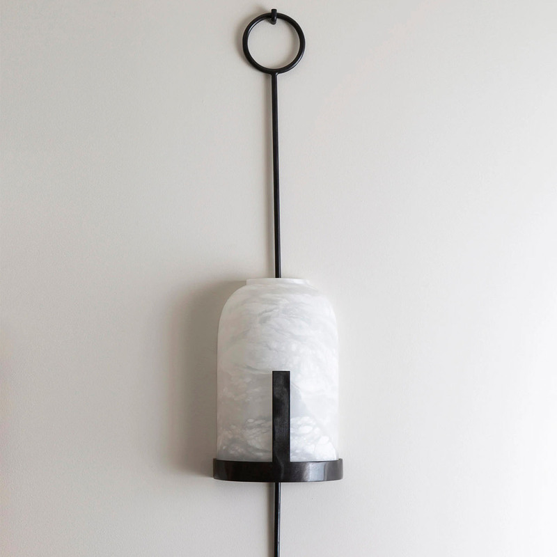Modern Minimalist Marble Wall Lamp with Creative Design for Living Room Background Wall, Hotel Corridor, Entrance Hall, and Bedroom Decorative Lighting