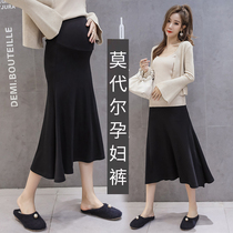 Pregnant womens skirts Spring and summer fashion trend moms big skirt Modal pregnancy loose belly skirt Fairy skirt