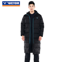 (Kangbai Sports)VICTOR VICTOR badminton suit down jacket medium and long hooded warm J-85703