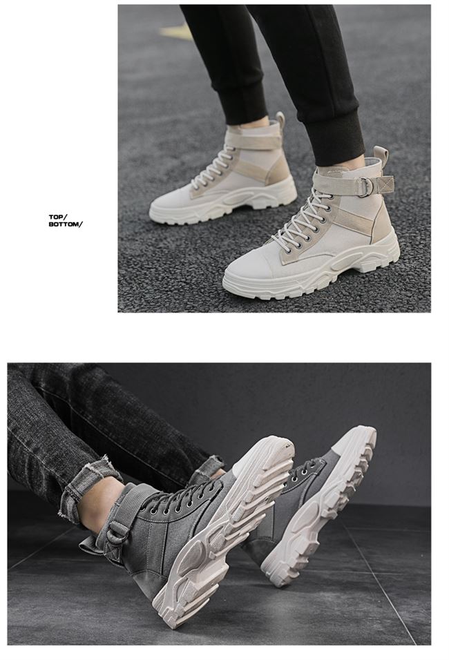 Giày vải nam high top 2020 giày nam mùa hè mới xu hướng giày nam hợp thời trang hoang dã giày Martin boots dụng cụ giày cao cổ nam - Giay cao