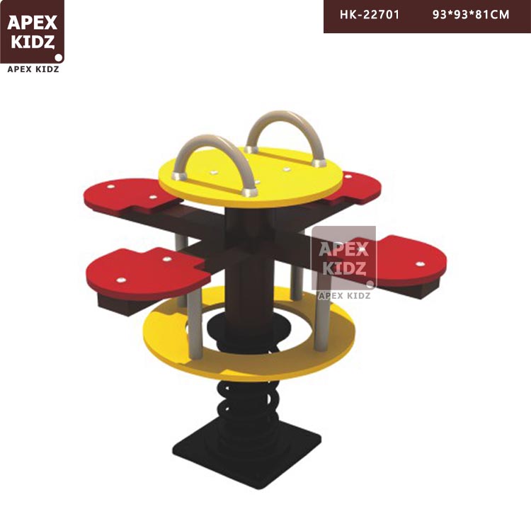 Animal Cartoon Community Park Early Education Playground Outdoor Spring Rocking Horse Children Plastic Toy Metal Shake