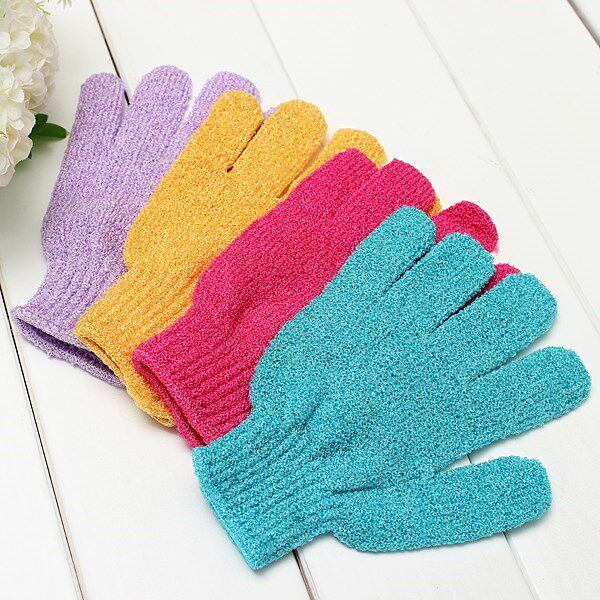 New Exfoliating Bath Shower Skin Body Scrub Gloves Unique We