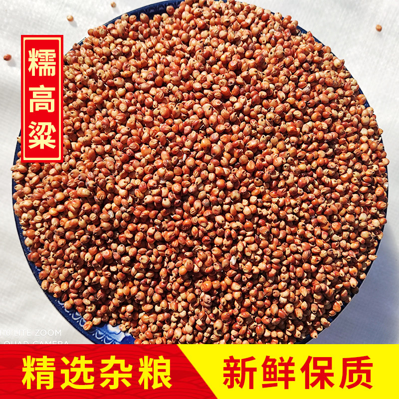 2021 New red sorghum glutinous red sorghum 20 catty 10 kg with leather glutinous sorghum to shell sticky sorghum high sorghum rice sticky