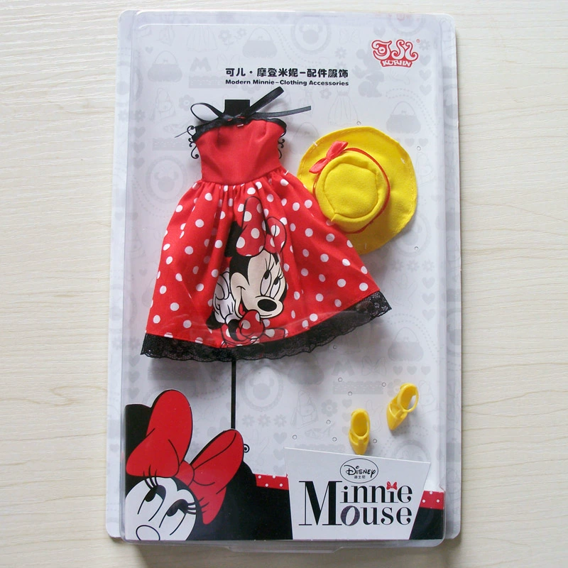 Trẻ em chính hãng của búp bê đích thực Disney quần áo phụ kiện có thể được trẻ em búp bê ban đầu thời trang ăn mặc quần áo 6114 bộ đồ chơi búp bê và phụ kiện