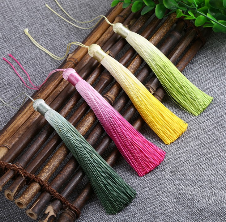 Cheongsam Hanfu Tassel accessories Gradient ice silk tassel Spike car pendant Spike Ancient costume headdress hairband diy materials