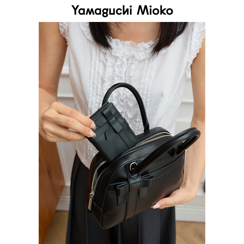 Yamaguchi Meidai First-Layer Cowhide! Japanese-Style Bow Small Card Holder, Id Card Holder, Polaroid Storage Bag Yamaguchi Meidai First-Layer Cowhide! Japanese-Style Bow Small Card Holder, Id Card Holder, Polaroid Storage Bag