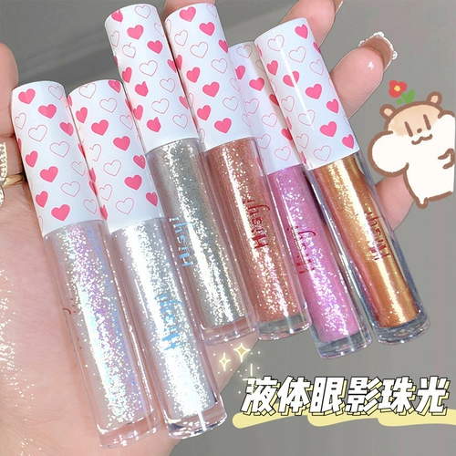 Блестящая тени для век, блестки для ногтей, осветляющий хайлайтер, палетка теней