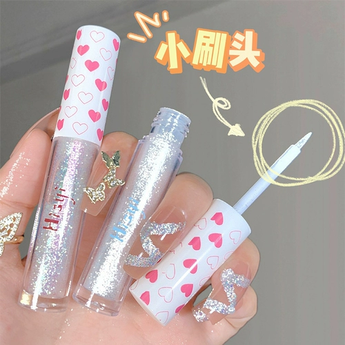 Блестящая тени для век, блестки для ногтей, осветляющий хайлайтер, палетка теней