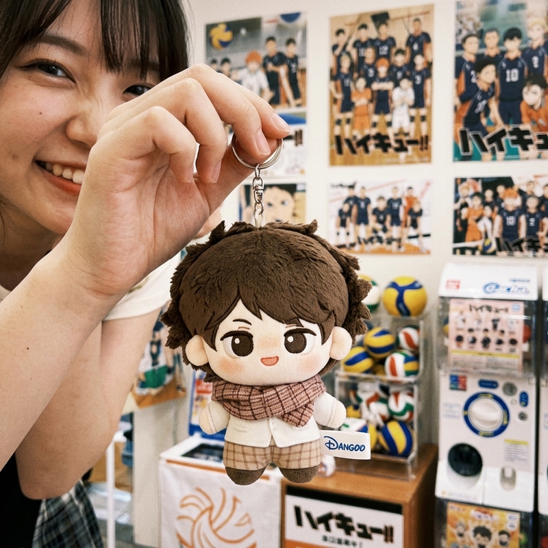 Japanese Dangoo Haikyuu!! Oikawa Tobio Scarf Cotton Doll 10cm Plush Toy Keychain Gift Japanese Dangoo Haikyuu!! Oikawa Tobio Scarf Cotton Doll 10cm Plush Toy Keychain Gift
