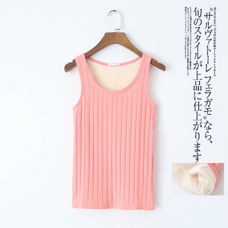 Tay mùa thu / mùa đông hai tầng ấm áo khoác vào mùa đông nhấn áo đáy womens vest cộng nhung cô gái bông ấm cộng.