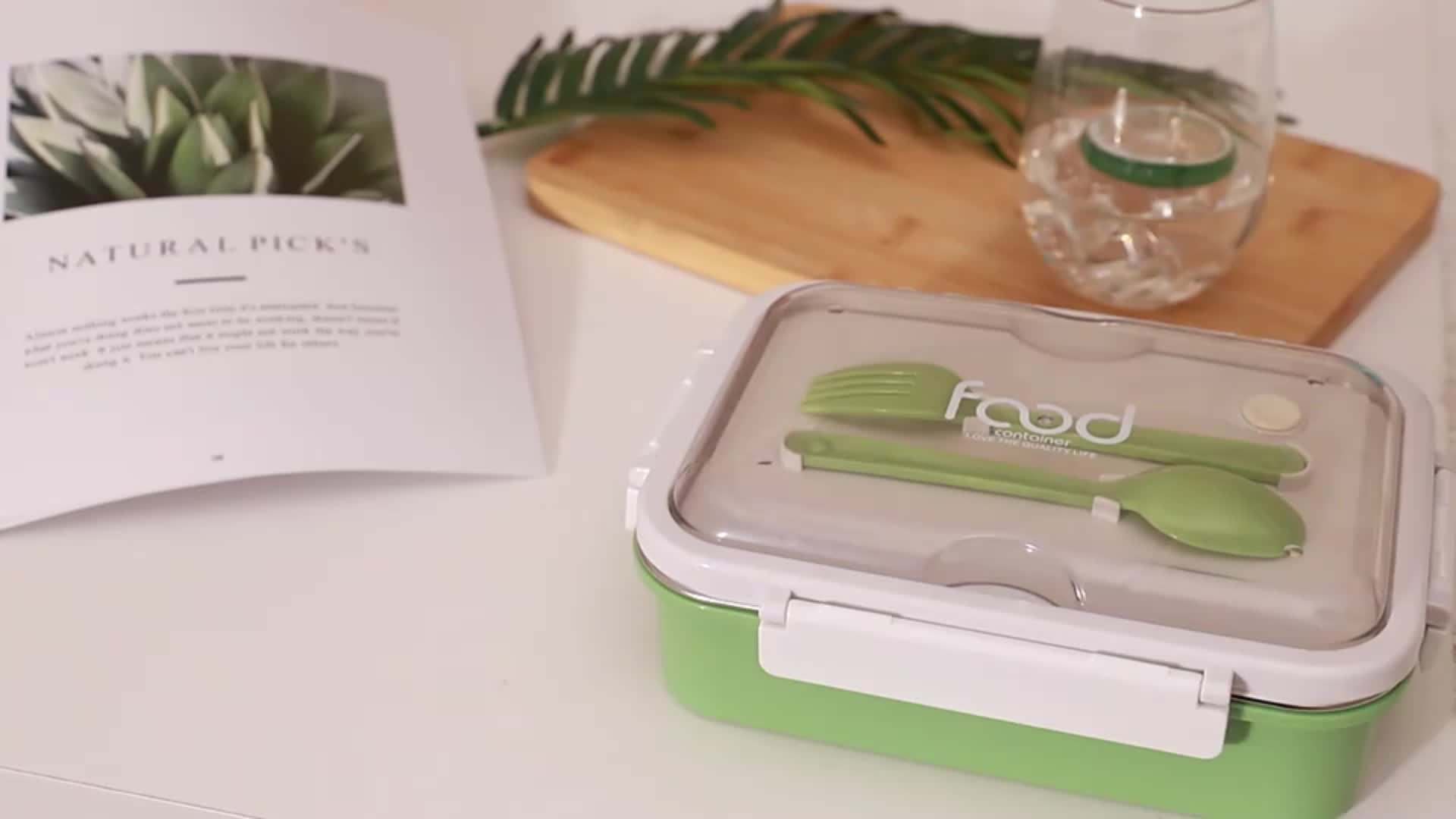 Leak Proof 3 Compartment Lunch Box With Clips Lock On The Two Ends Buy 3 Compartment Lunch Box