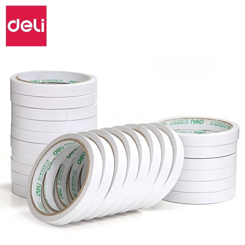 Deli Stationery 30400 Double Sided Tape Cotton Paper Double Sided Tape Handmade Tape 32 Rolls Special Price Limited