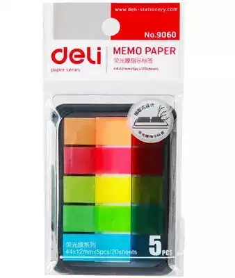Deli 9060 fluorescent film 9062 9063 9064 Classification stickers Post-it note index stickers