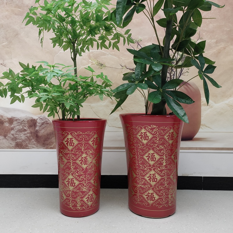 Ceramic Flower Pots for Home Use in Living Room, Courtyard, Indoor and Outdoor Floor-Standing Flower Pots for Bird of Paradise, Money Tree, and Green Plants