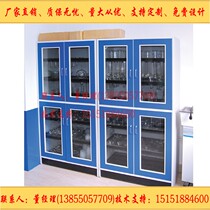 Factory direct customizable double double lock all wood medicine cabinet glass cabinet reagent cabinet acid and alkali resistance corrosion resistance
