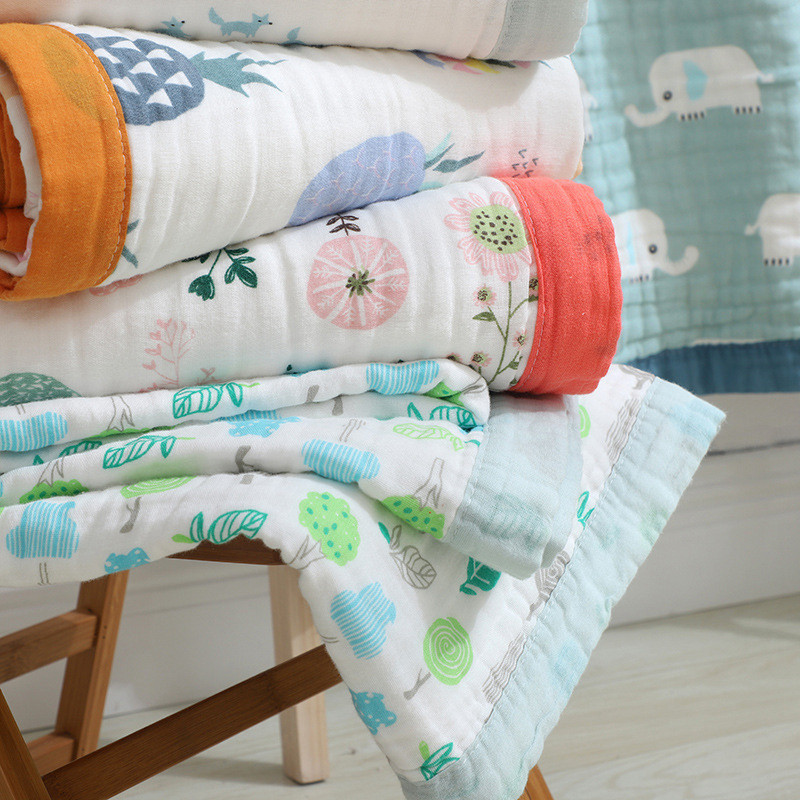 Newborn baby hug quilt pure cotton newborn baby delivery room wrap towel wrapped in summer thin cotton gauze soft