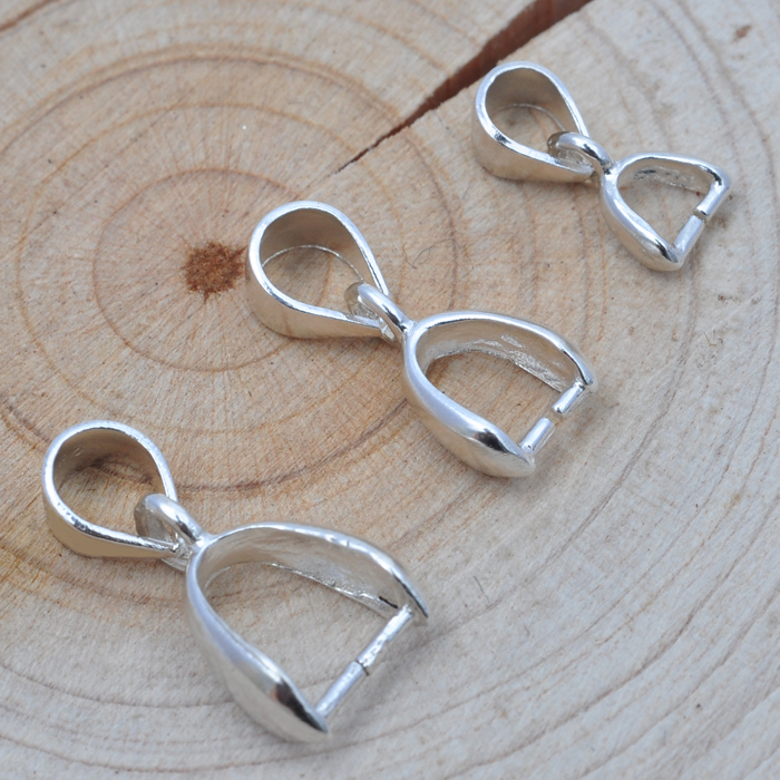 s925 pure silver belt head male and female necklace hanging buckle pendant buckle jade pendant clip button melon button diy accessories buckle