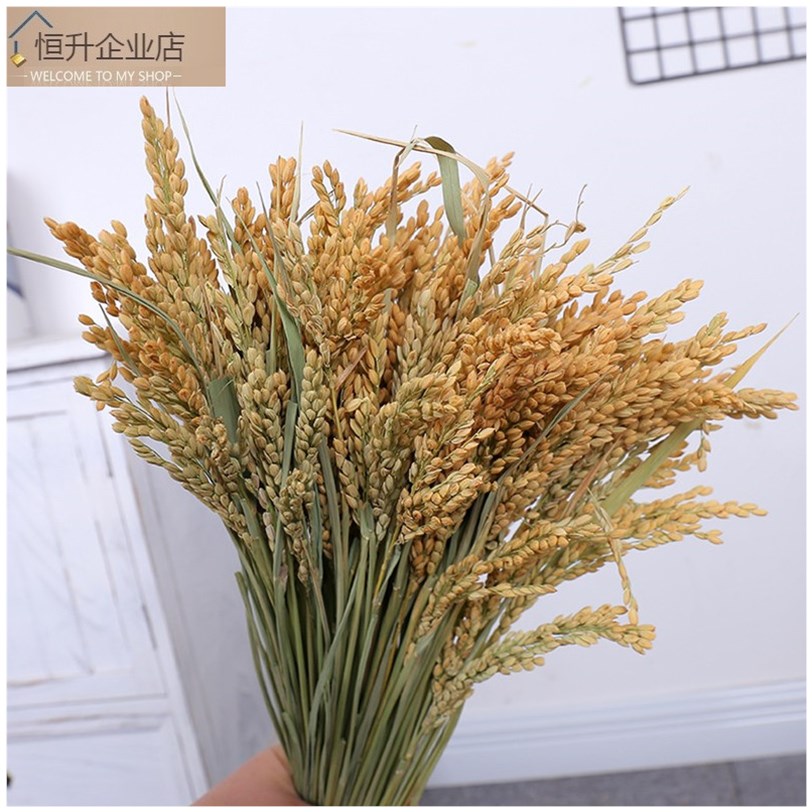 Embellishment creative decoration kitchen plate decoration hotel dry plate flowering artistic conception ingredients with rice ears cold dishes