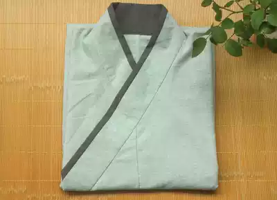 (Haitang Qiuyuan) Hanfu-handed half-arm cross-collar cotton and linen men's Hanfu