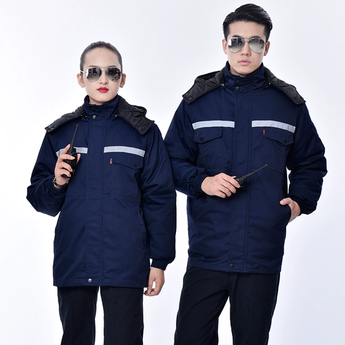 Зимний съемный износостойкий пуховик для работы, увеличенная толщина