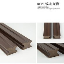 测量 防腐木安装 塑木实心龙骨空心龙骨塑木封边条塑木地板安装 包邮
