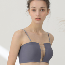 Shoulder Strap Underwear Women No Steel Ring Beauty Back Ultra Slim anti-slip Breasted Wrap Chest Sexy 2021 New Summer Underwear