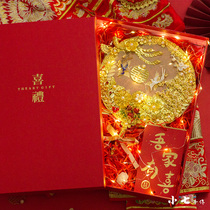 Group fan Wedding bride Chinese style Xiuhe wedding bouquet happy fan Finished diy material package handmade ancient style wedding