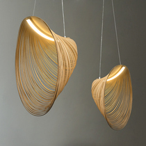 Nordic Restaurant Chandelier Modern Extreme Simplicity Personality Creative Bedroom Book House Art Chandelier SILENT WIND LINE DESIGN SENSE