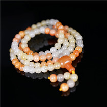 Tibet straight hair natural Xinjiang gold silk jade jewelry hand string necklace Female male bracelet string The year of life multi-circle Buddha beads