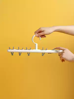 Multi-function dormitory artifact multi-clip drying rack Household hook drying socks hanger Dormitory student clothes hanger