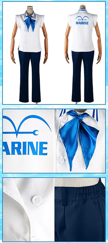 Cosplay hải quân trong One piece Marin Tướng Lính Áo Đồng Phục Anime Cosplay Quần Áo Nam Tùy Chỉnh/Mũ Mua Riêng