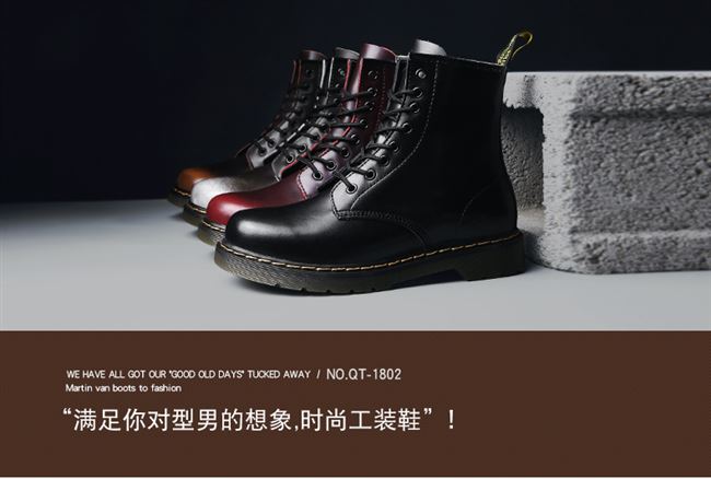 Giày nam cao cổ Martin boots nam phong cách Anh giày dụng cụ phiên bản Hàn Quốc của mùa hè hoang dã giày thủy triều thoáng khí giày mùa thu - Giay cao