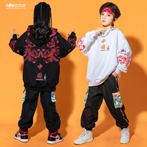 Hip-hop suit boy hip-hop trend childrens personality sweater overalls girl hiphop handsome performance costume