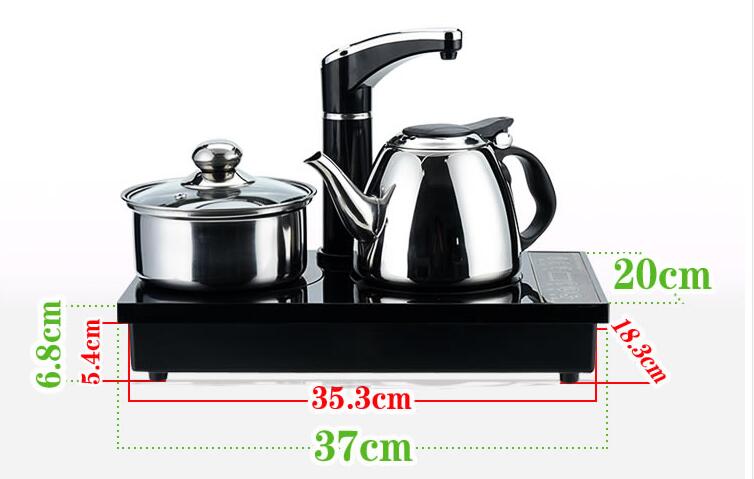 Kung fu tea sets tea tray was home automatic induction cooker solid wood tea set up electric kettle