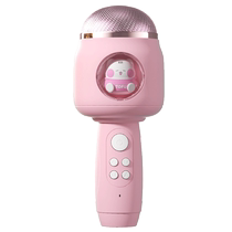 2024 New Childrens Microphone Audio Integrated Microphone Karaoke Singing Machine Bluetooth Girls Toy Childrens Day