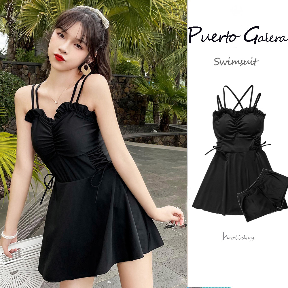 Swimsuit women's tennis red wind spa connected to a high school junior high school senior sense vacation summer micro-fat pure and fairy