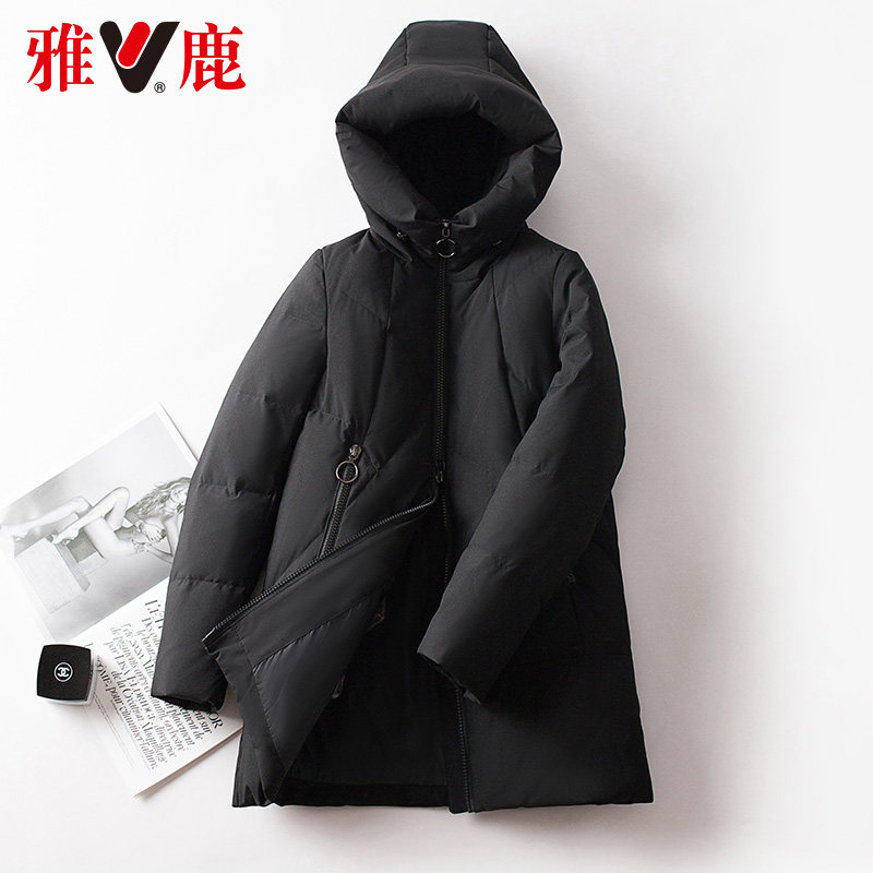 Yose Deer Down Jacket Woman Small Subshort 2021 Winter new Lianhood thickened Warm Loose Jacket High-end Tide