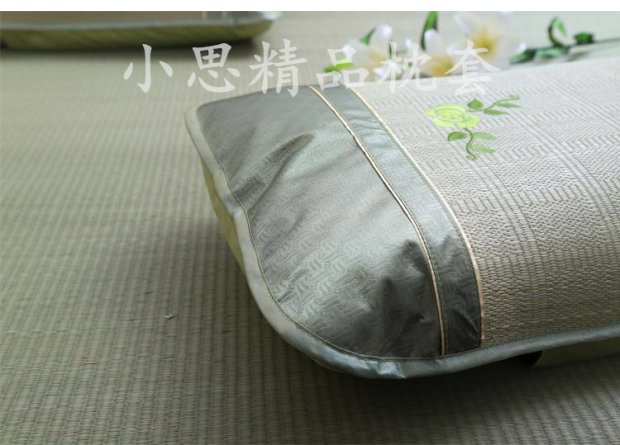 Vỏ thêu tự nhiên Hedgekey Gối Case Case Gối Gối Mat Đơn Gối Case Blue Grass Gối Case - Gối trường hợp gối tựa đầu ô tô cao su non