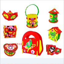 eva handmade storage box childrens creative treasure box diy cartoon making piggy bank kindergarten parent-child material bag