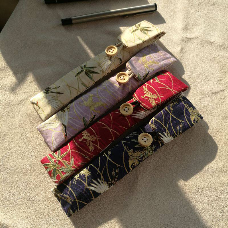 New Japanese-style pen case pen case single pen bag apple pencil protective case blue portable pen case