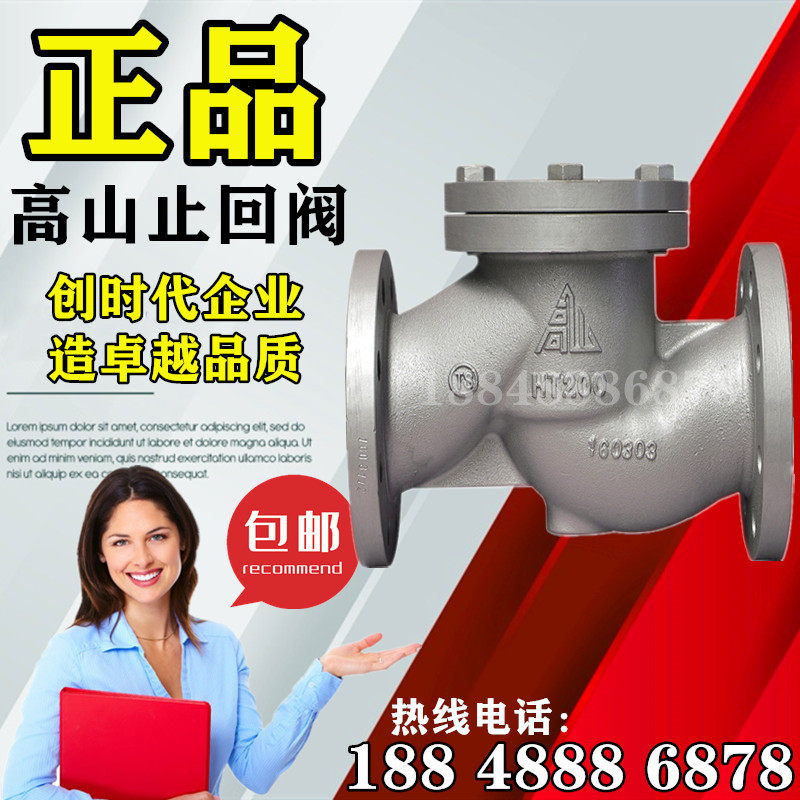 Gaoshan brand lift check valve H41H-16 25Q flange check valve ductile iron check valve