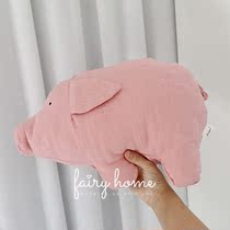 (fairy) Cute Piggy Doll Children Pink Pig Pillow Baby Soothing Toy Home Decoration