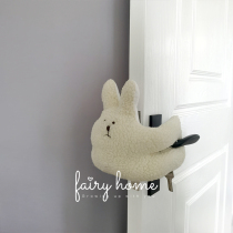 (clearance) ins wind children's room anti-pinch hand door hanging cartoon animal door hanging lamb wool fabric soft and comfortable